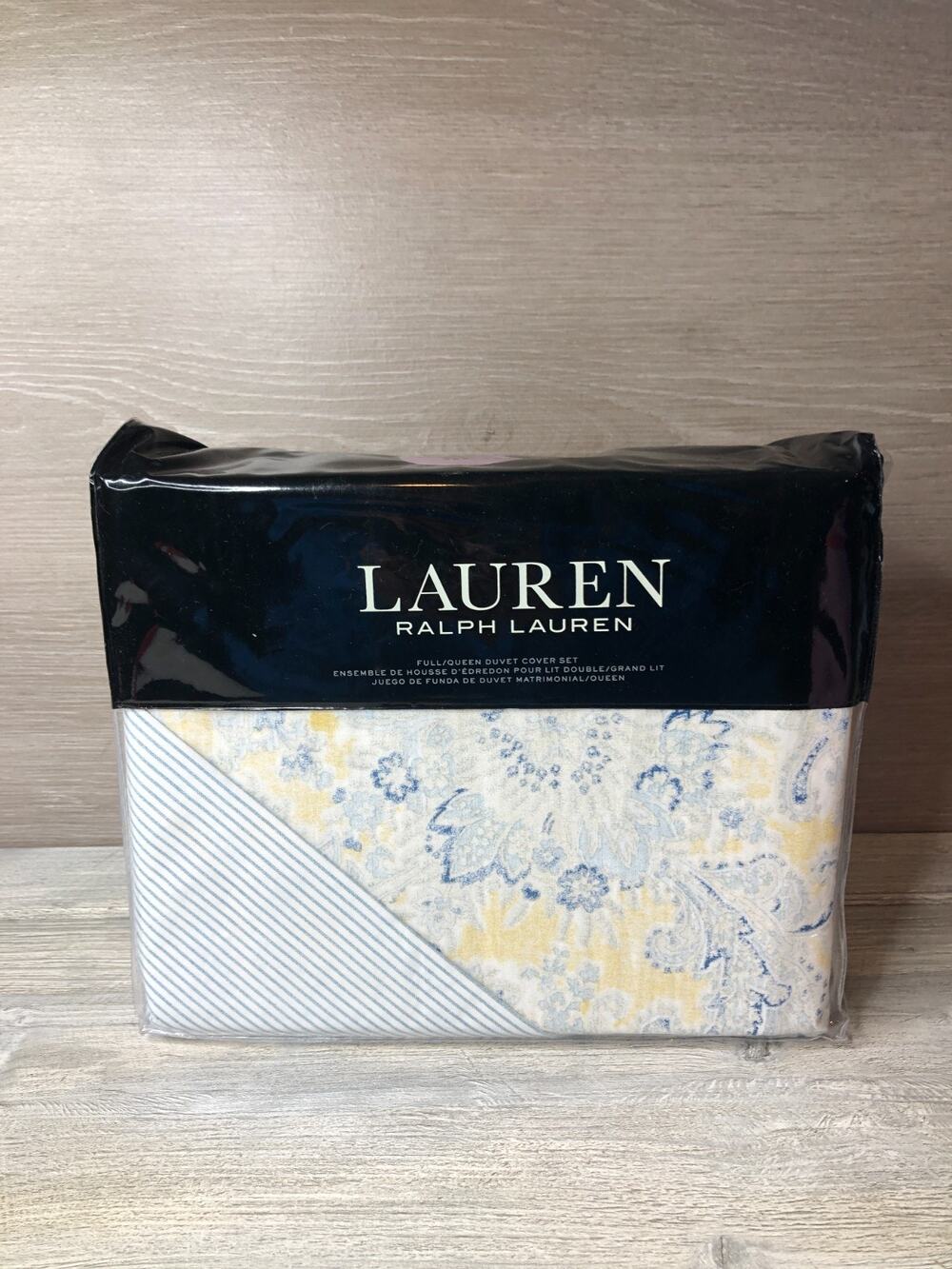 RALPH LAUREN Marisa Provence Blue Yellow Paisley FULL/ QUEEN DUVET SET